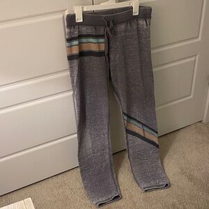 Free people Gray Joggers with Striped Design